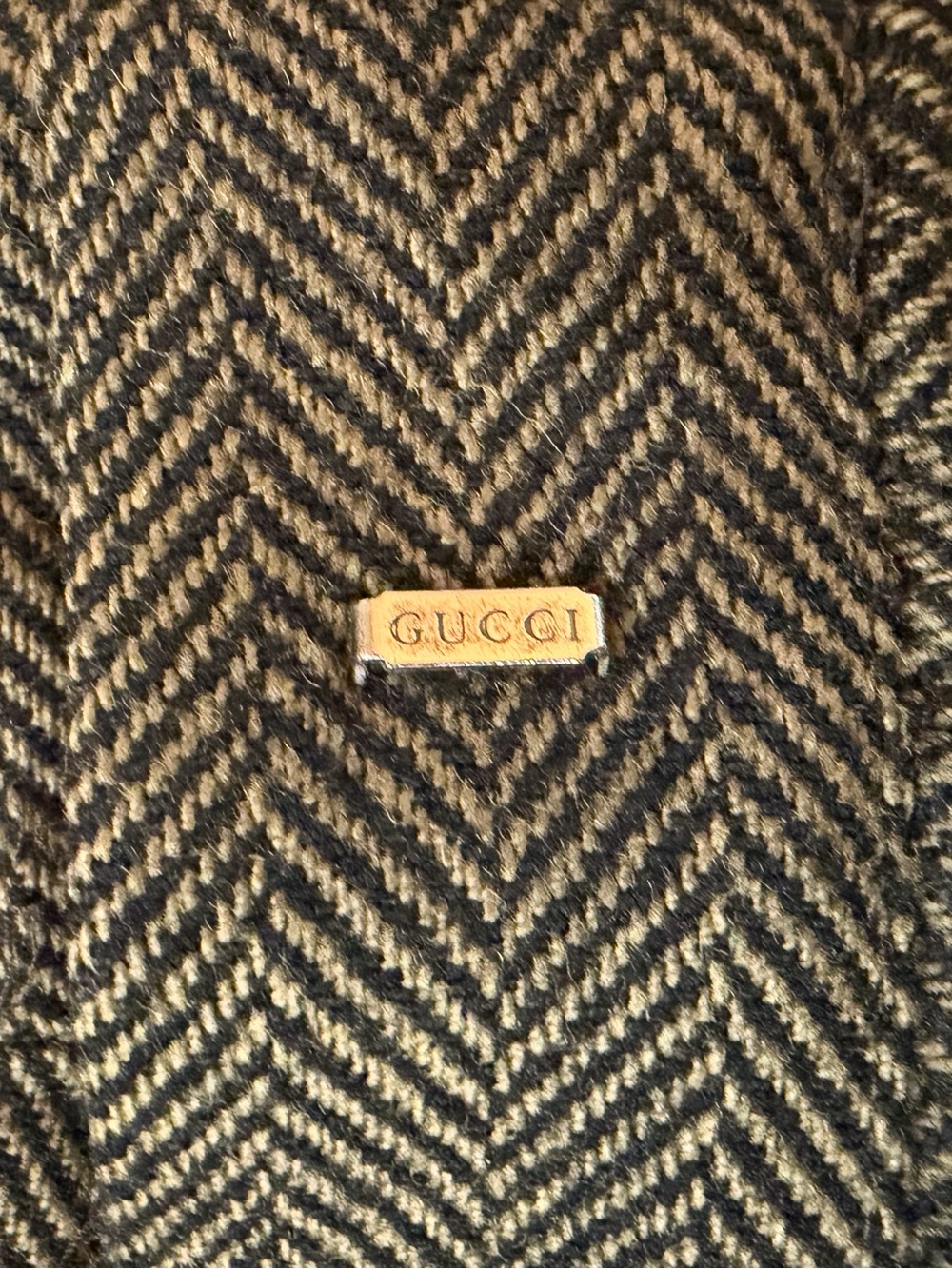 Authentic Gucci Men’s Heavy Wool Herringbone Straight Leg Trousers 36 x 31! - Picture 9 of 9